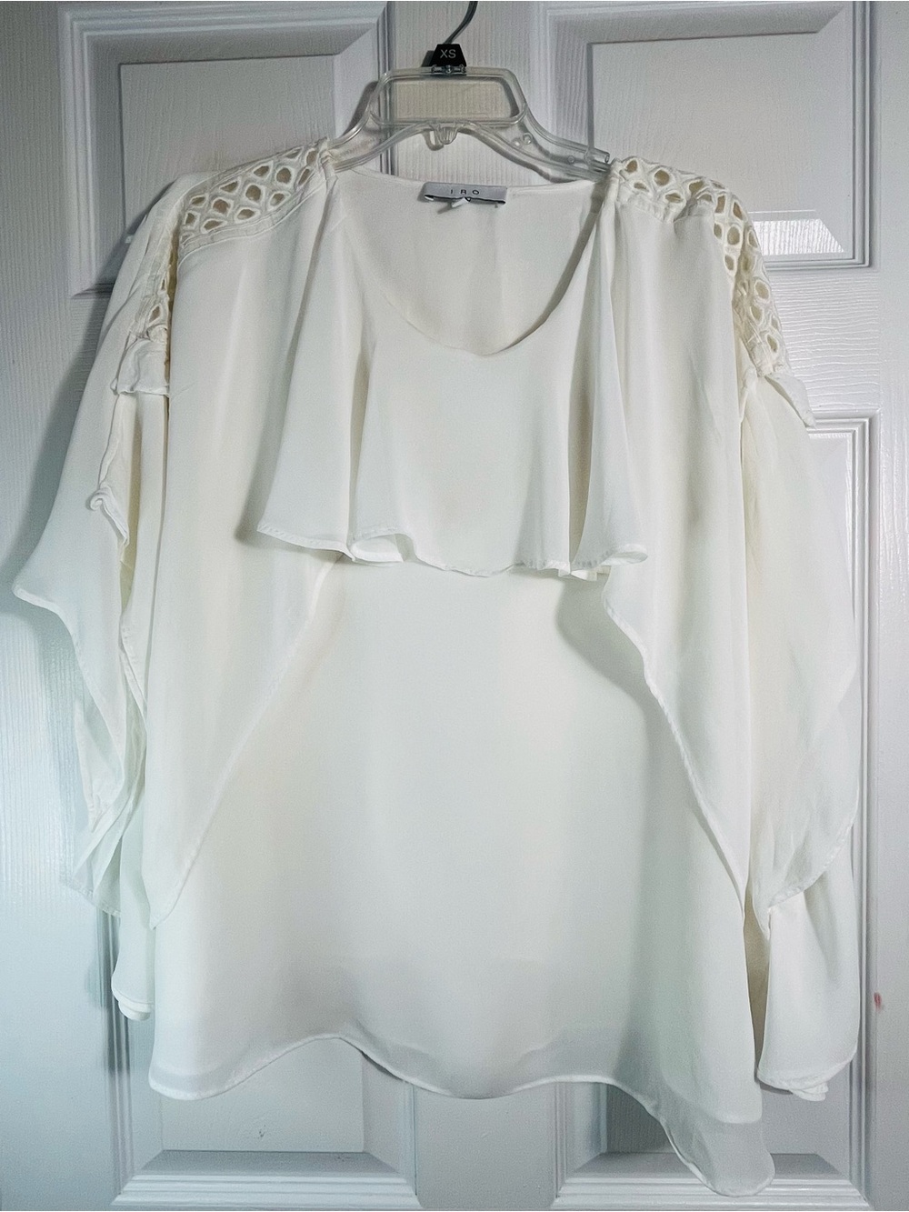 IRO Cream Silk-Blend Top 36 
S/M